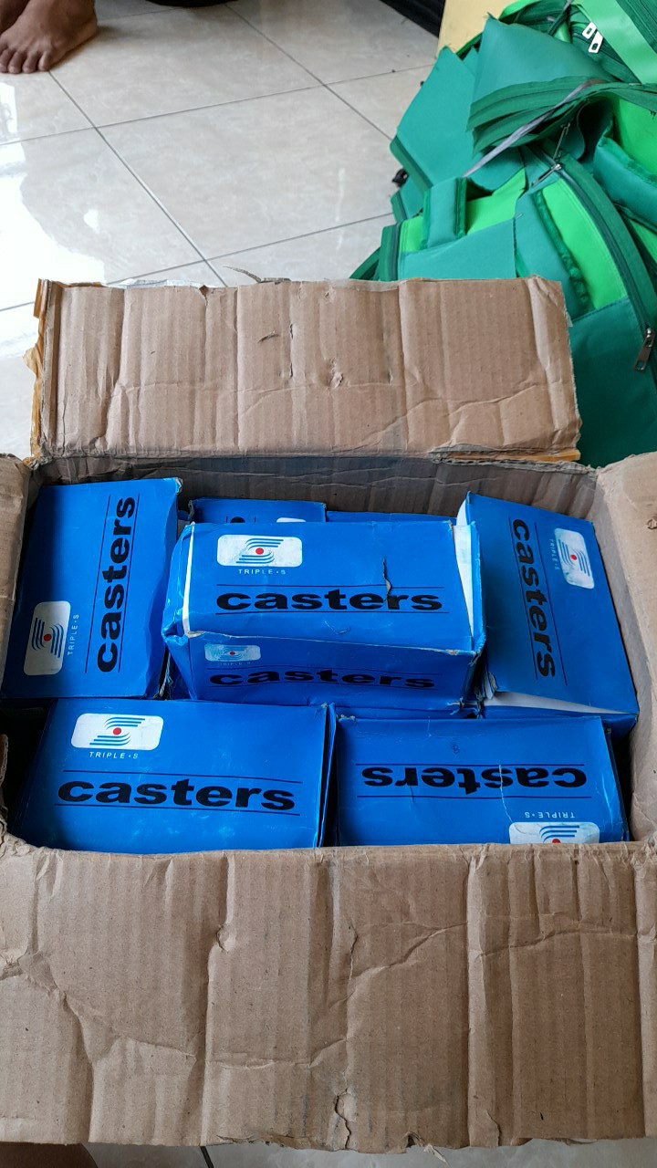 Roda Troli Lemari Koper Meja Karet Kecil 11/2 Inchi