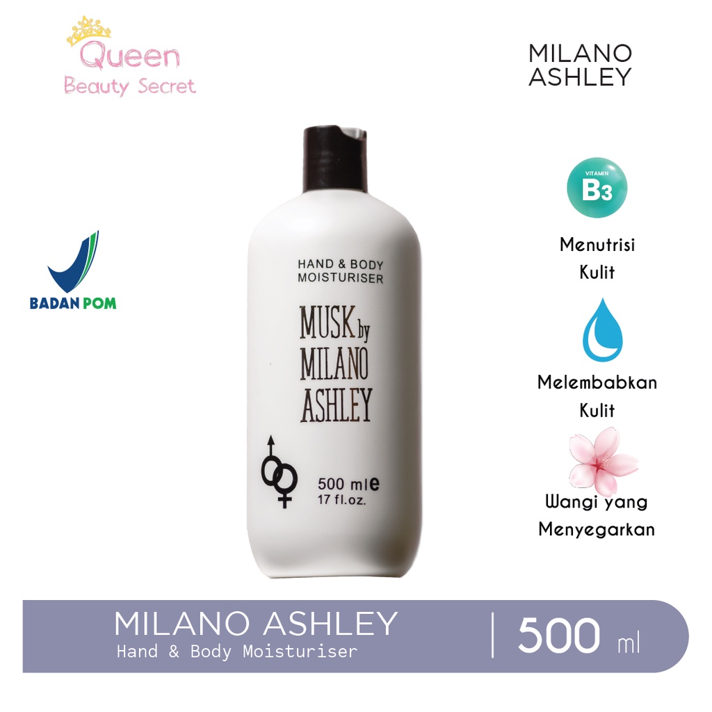 Jual Handbody Lotion HBL Musk by Milano Ashley 500ml Indonesia|Shopee