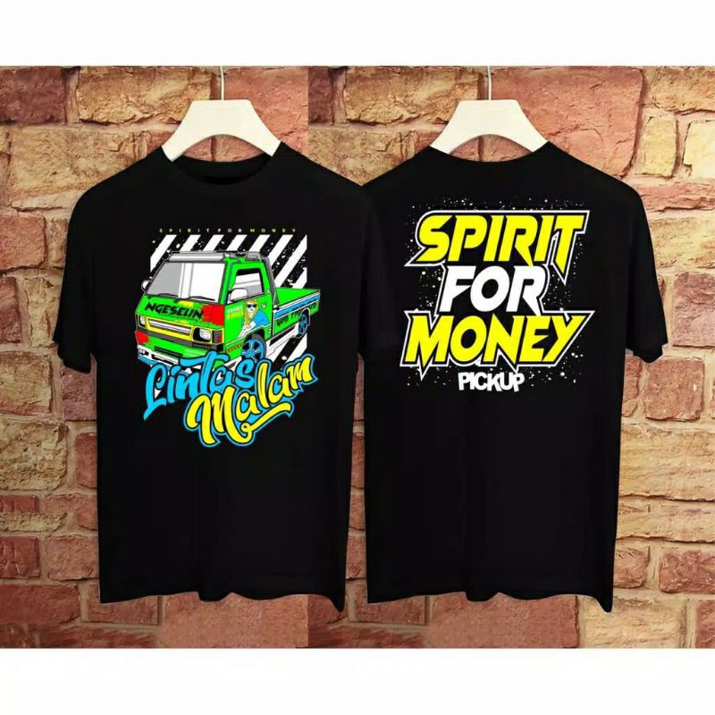 Fourfashion Kaos Pria / Kaos Distro Lintas Malam Spirit For Money FN032