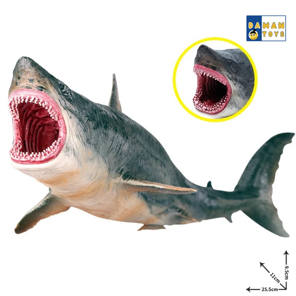 Hiu Megalodon Shark Mainan Simulasi Hewan Laut Action Figures Jurassic Dinosaurus Dinosaur World