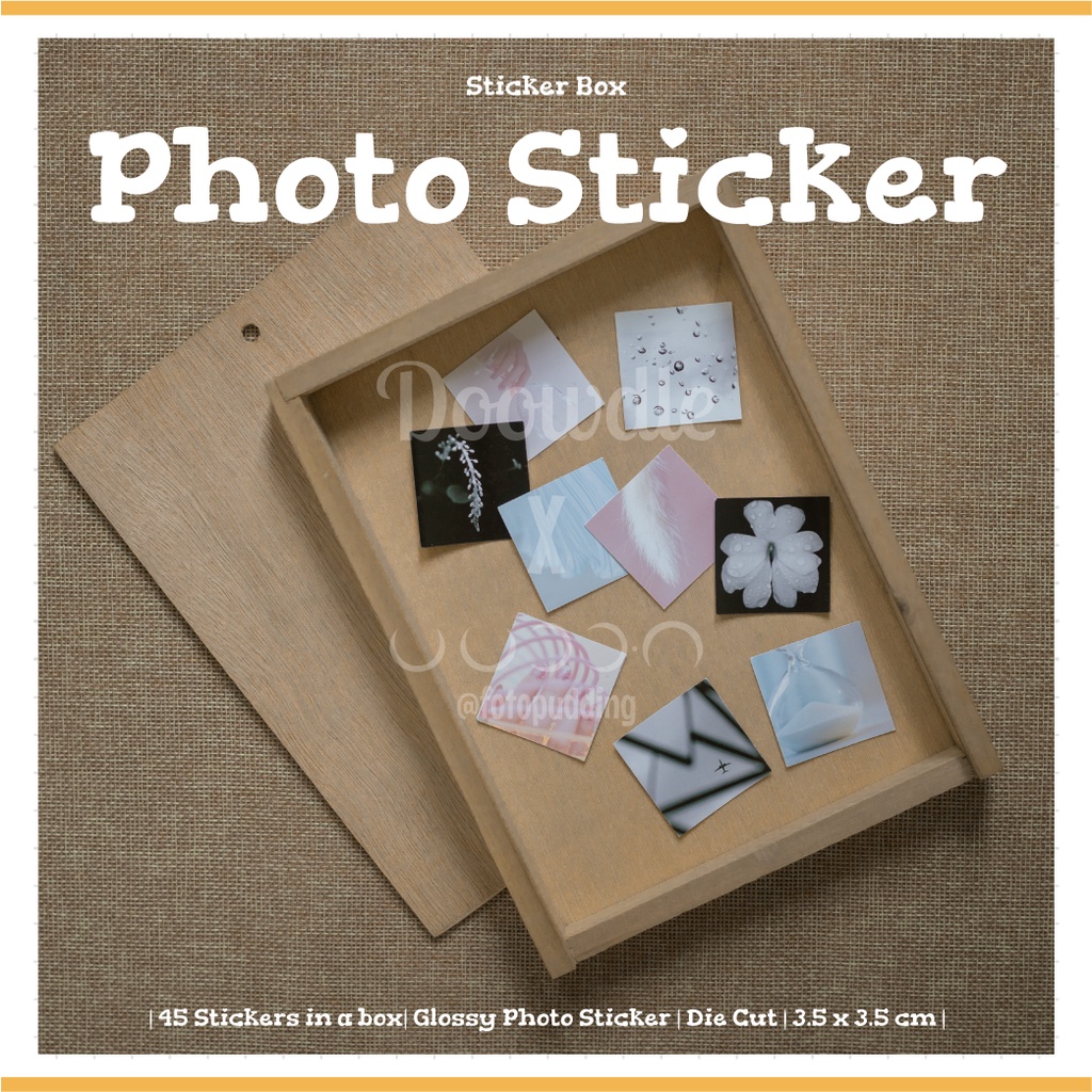 

Doowdle x @fotopudding 45 pcs stiker estetik dalam box dekorasi