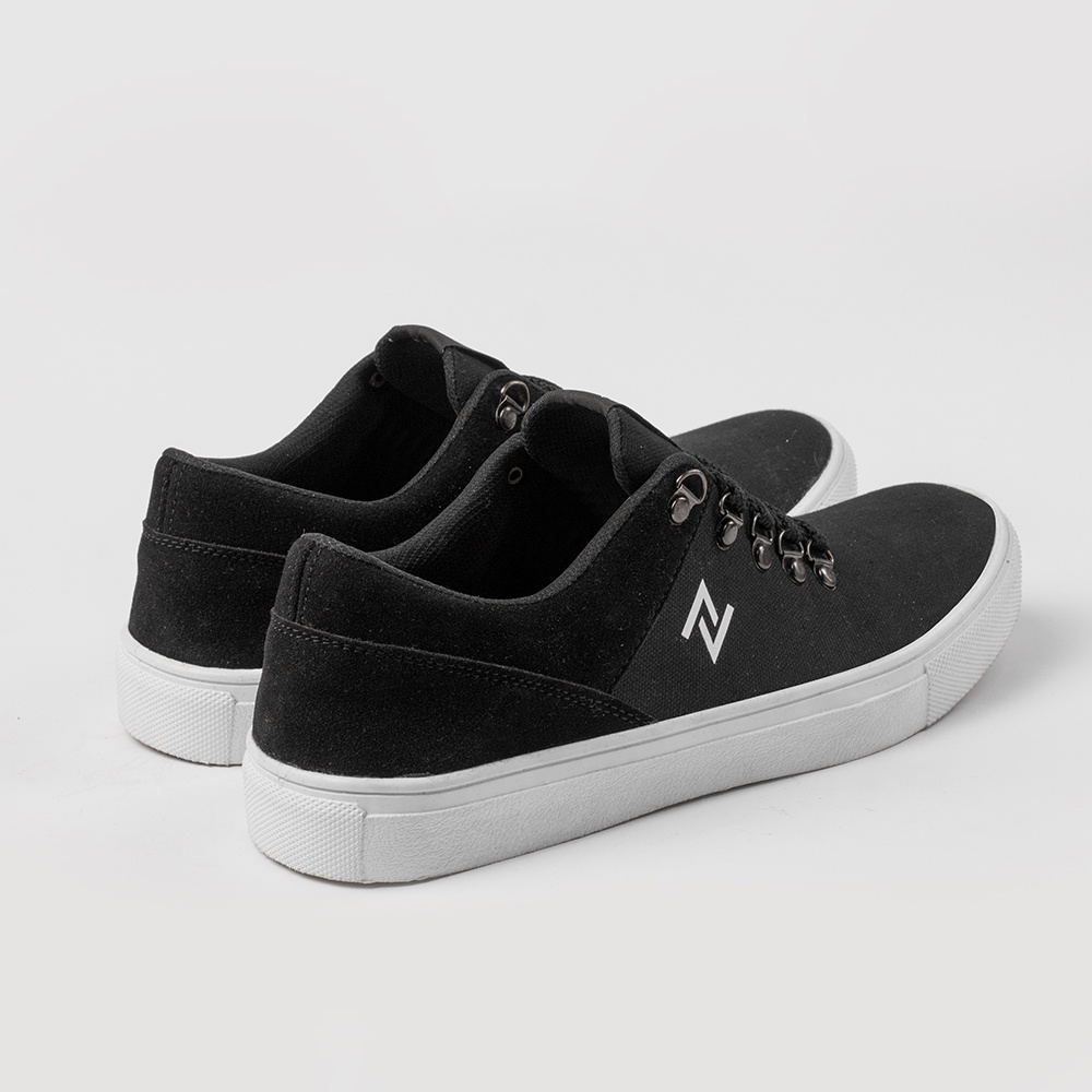 MEIRIEL BLACK |ManNeedMe x NAZ| Sepatu Sneakers Pria Casual Shoes ORIGINAL SOL DIJAHIT