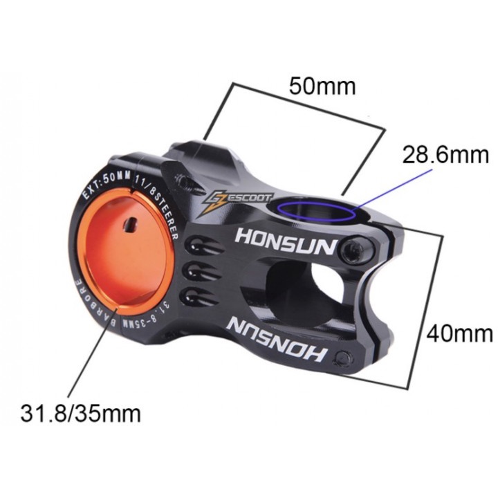 Honsun Handlebar Stem Short 50mm