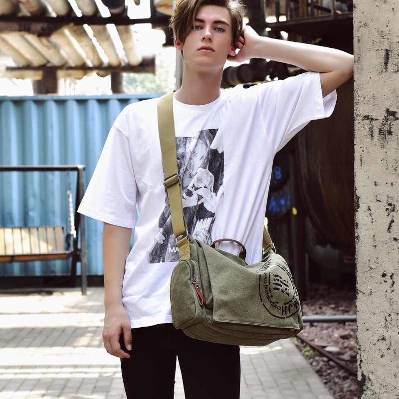 Maibo Tas Selempang Pria Messenger gaya Retro Canvas Printing kuliah sekolah kerja Vintage Canvas Shoulder Bag Men Multi Colors Messenger Bag Casual Canvas Men Cross Body Bags High Capacity Designer Handags