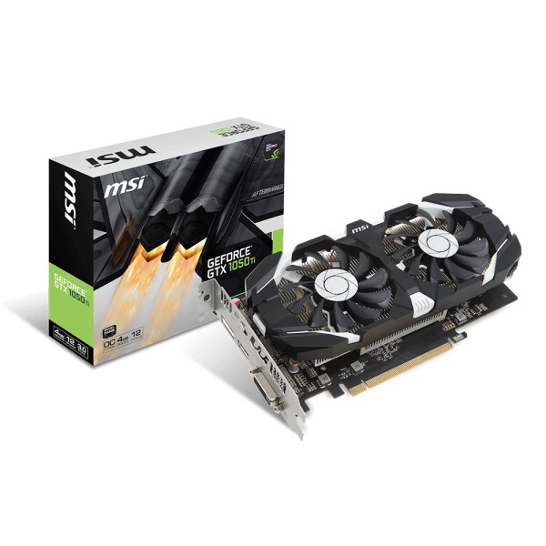 MSI NVIDIA GEFORCE GTX 1050Ti / 1050 Ti 4GT OC 4GB DDR5