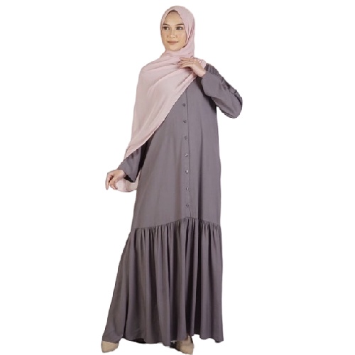 Elzatta Gamis Kazira Dress polos busui Bahan Katun Rayon