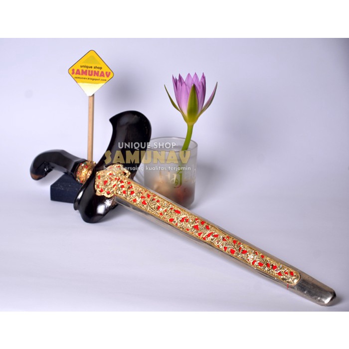 Keris Souvenir Gaya Solo Gayaman Topeng Warangka Kayu Sonokeling - Greenstopshop