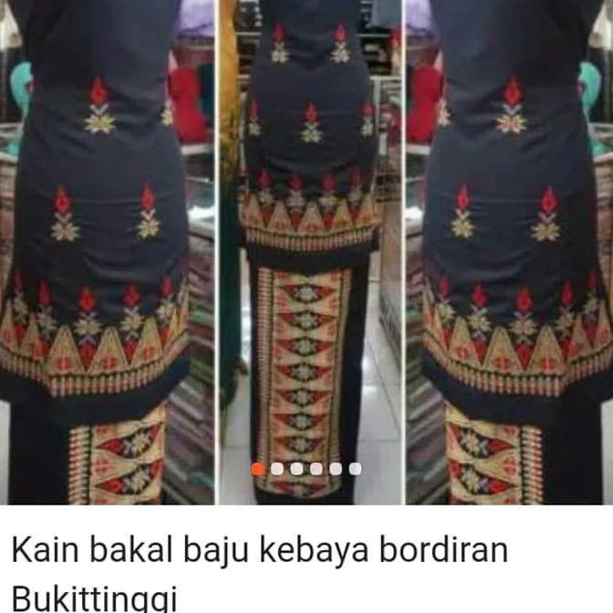Bukittinggi Original Kain Bordiran Bordir Bukittinggi Kain Bakal Baju Sulaman Dress Bordiran Sulaman