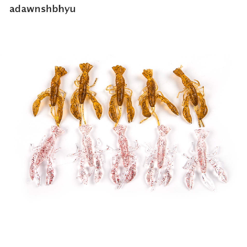 Adawnshbhyu 5Pc 5.5cm /1.5g Artifisial Palu Udang Silika Gel Lembut Bionic Umpan Pancing Umpan