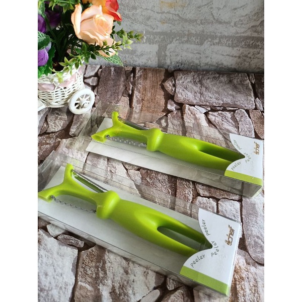 PEELER ICHEF -  ALAT KUPAS BUAH DAN SAYUR - WARNA UNGU - CERAMIC PEELER ICHEF