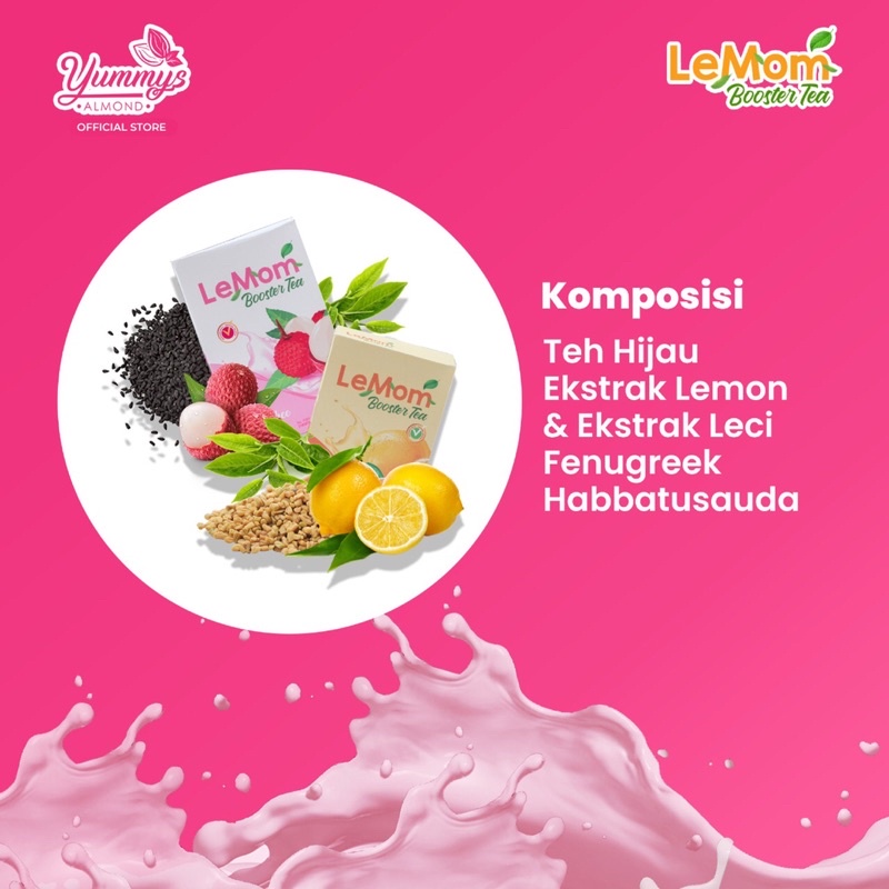 LEMOM BOOSTER TEA TEH PELANCAR ASI BOOSTER ASI YUMMYS ALMOND