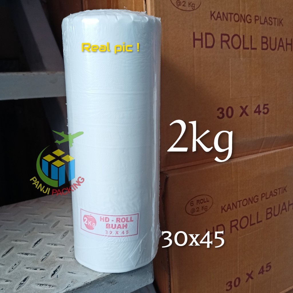 

Kantong Buah Sayur Telur Plastik Fotocopy HD Roll 30x45 Plastic 2kg Bungkus Supermarket