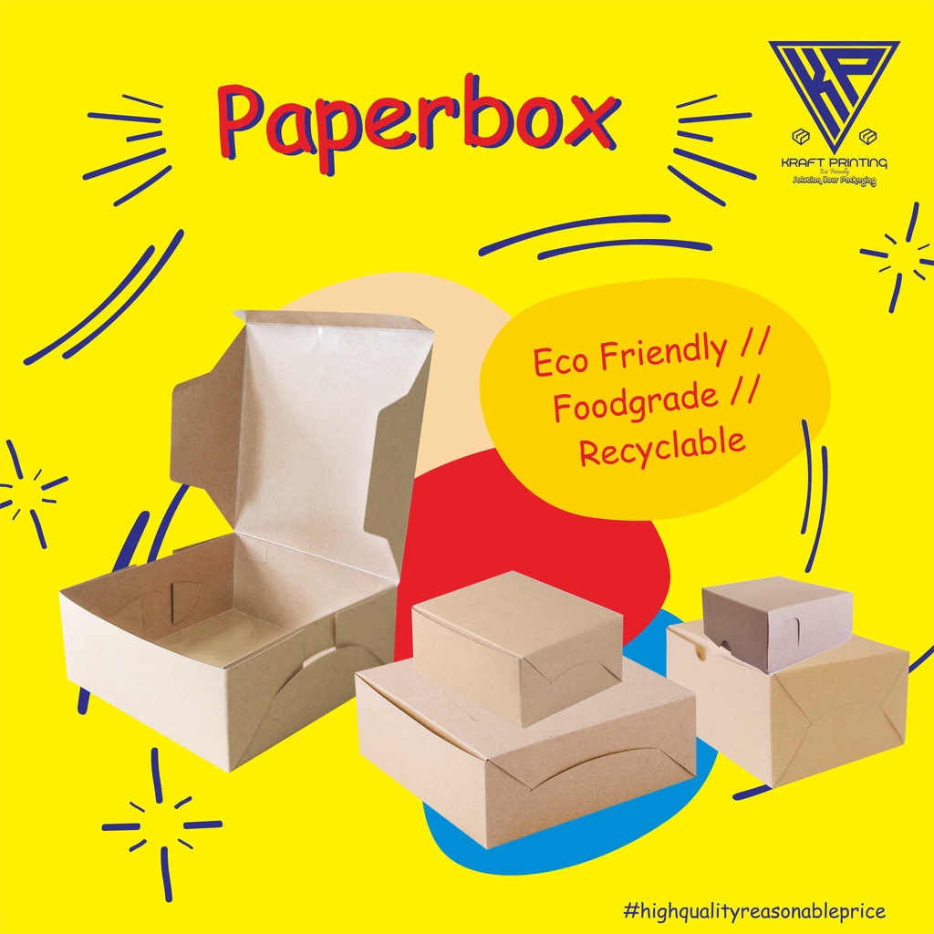 Dus Catering / Kotak Snack / Box Nasi / Box Kertas Kraft / Kemasan
