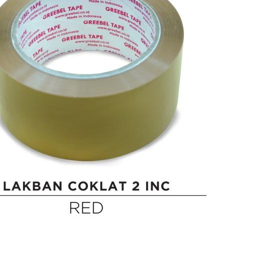 

✫ GREEBEL Lakban/Isolasi Coklat 2 inc ( RED ) ✴