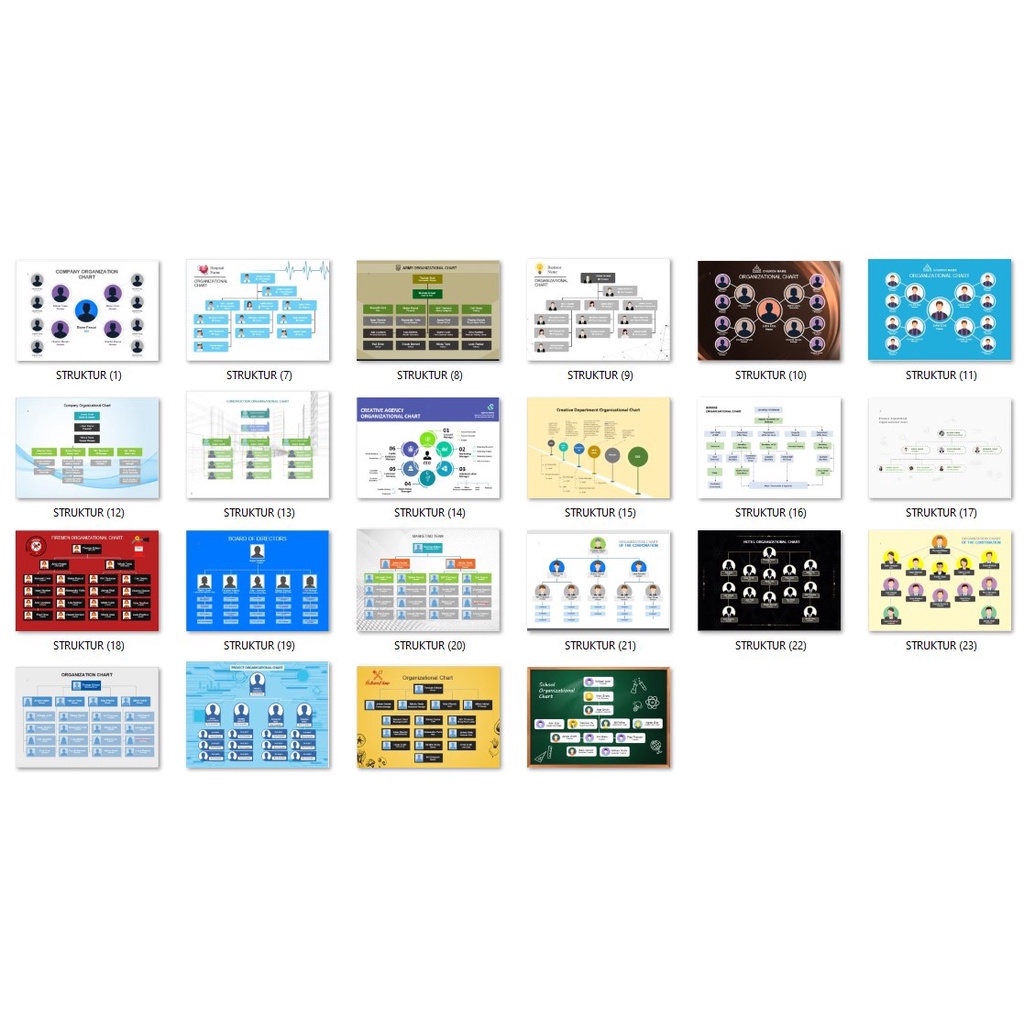 Paket Template Struktur Organisasi WORD Untuk Semua KeperluanTerkini Siap Edit Termurah Terlaris