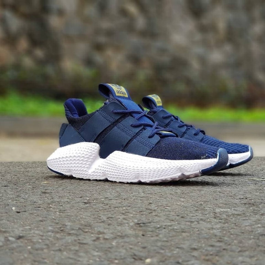 Sepatu Adidas Prophere Navy Biru tua Sneakers Olahraga Sport Running Fitnes Pria Wanita Kado Hadiah