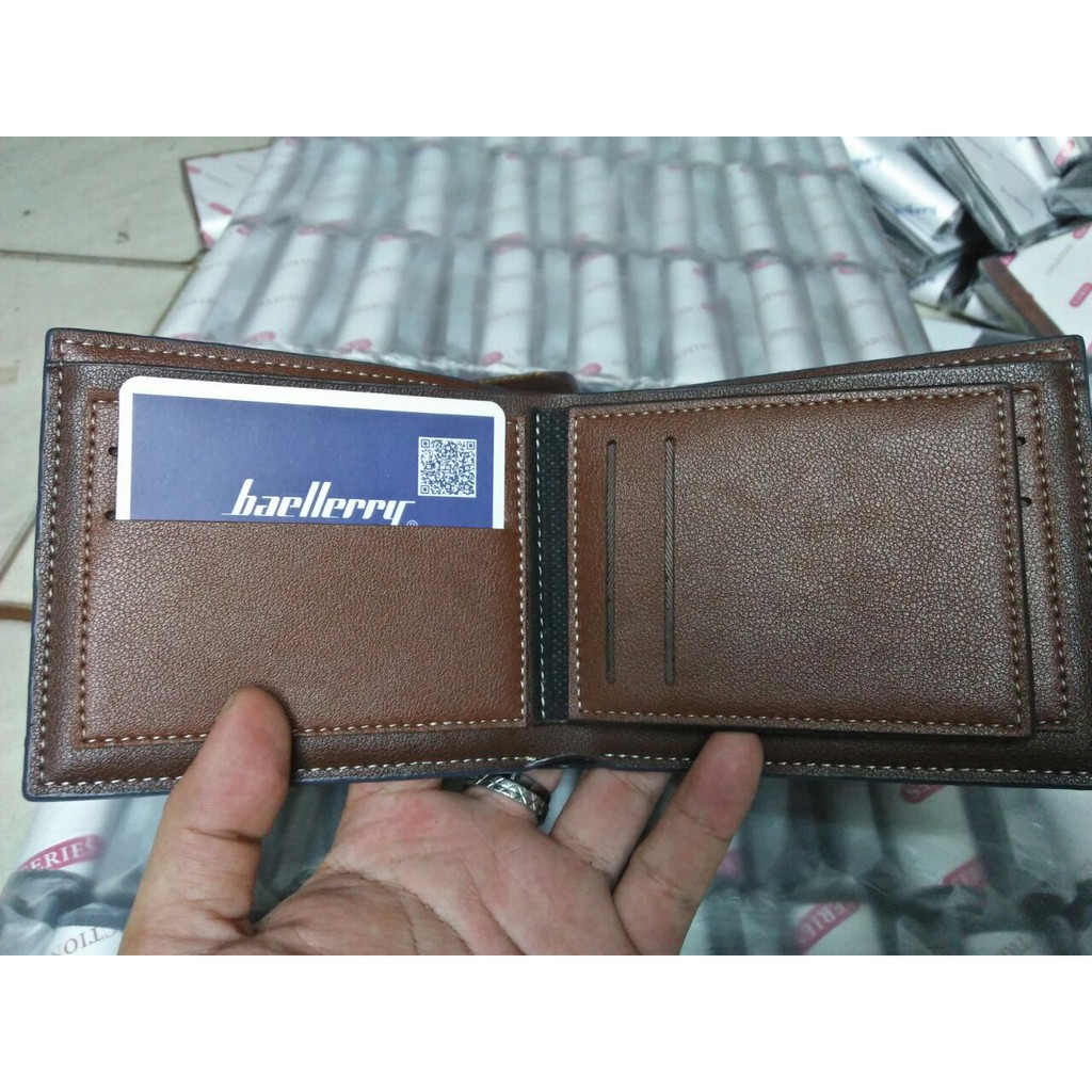 ☀ INDOLAND ☀ D005 Baellerry Dompet Kartu Kulit Pria Souvenir Kado Keren Grosir Import Murah COD