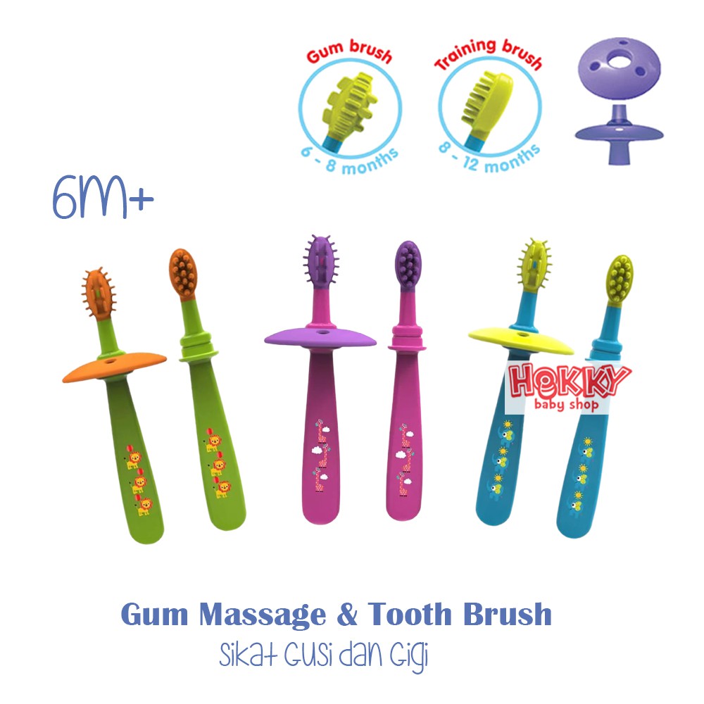 Baby Safe Gum Massage &amp; Tooth Brush Sikat Gigi Gusi Bayi