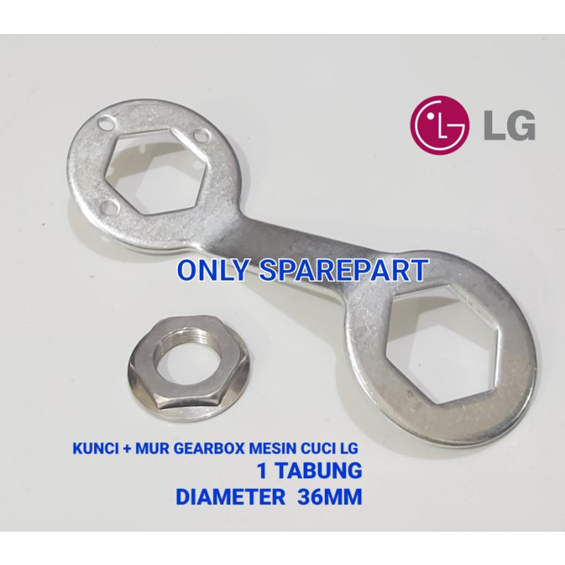 Kunci Gearbox + Mur Gearbox mesin cuci LG 1 Tabung / Top Loading 36mm