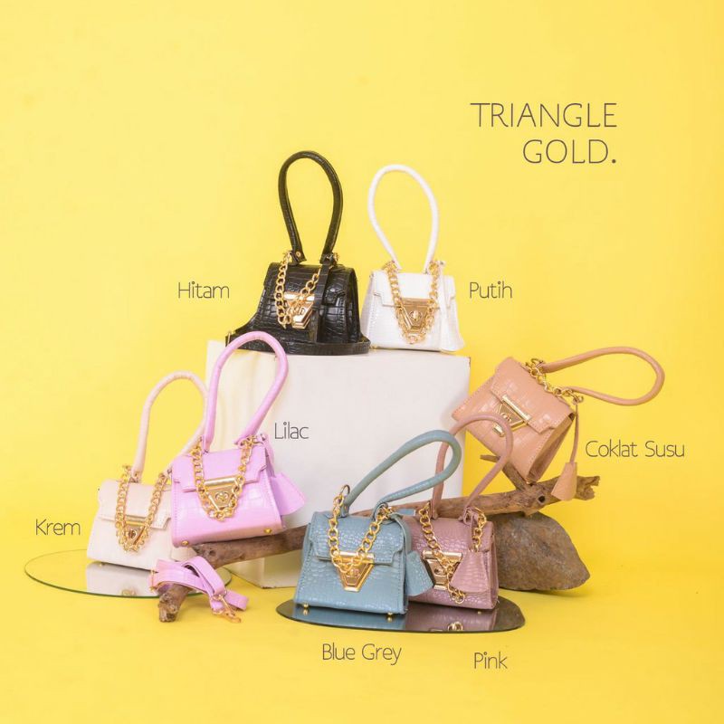 TAS WANITA TRIANGLE GOLD