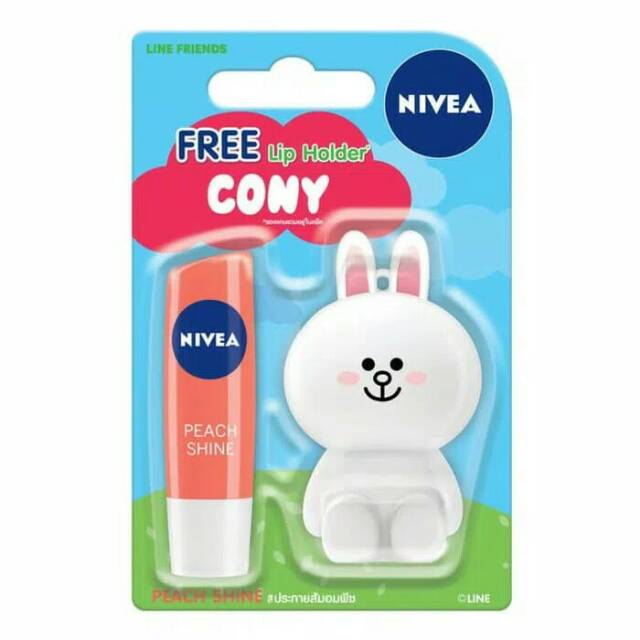 NIVEA Lip Balm Care X Line Friends Free Lip Holder Cony