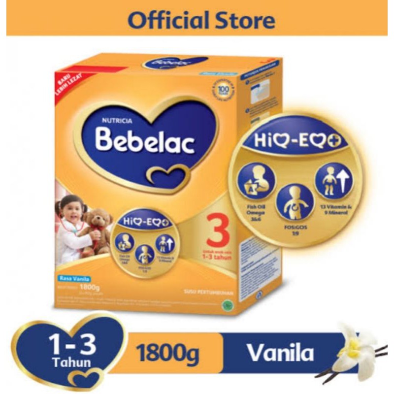 Bebelac 3 Vanilla/Madu 1800gr