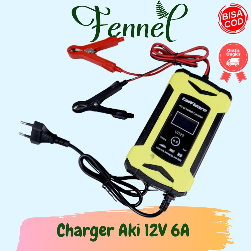 Charger Aki Baterai Accu Mobil 12V6A UD20