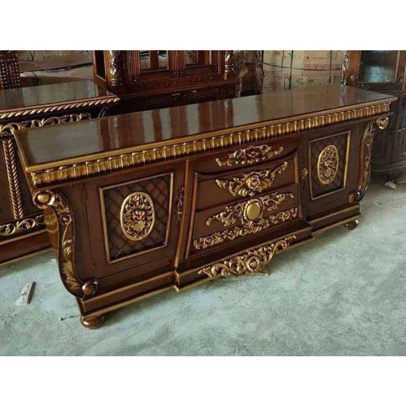 LEMARI BUFET MANGKOK,BUFET UKIR,BUFET KAYU JATI