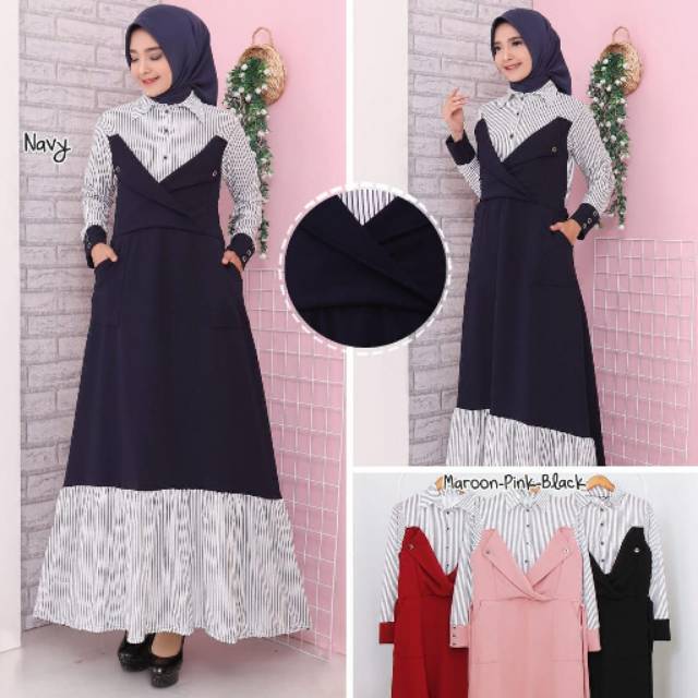 SALE  KALANTHA FASHION Gamis Crossy Salur Fashion Wanita Gamis Wanita Fashion Muslim Fashion Terbaru