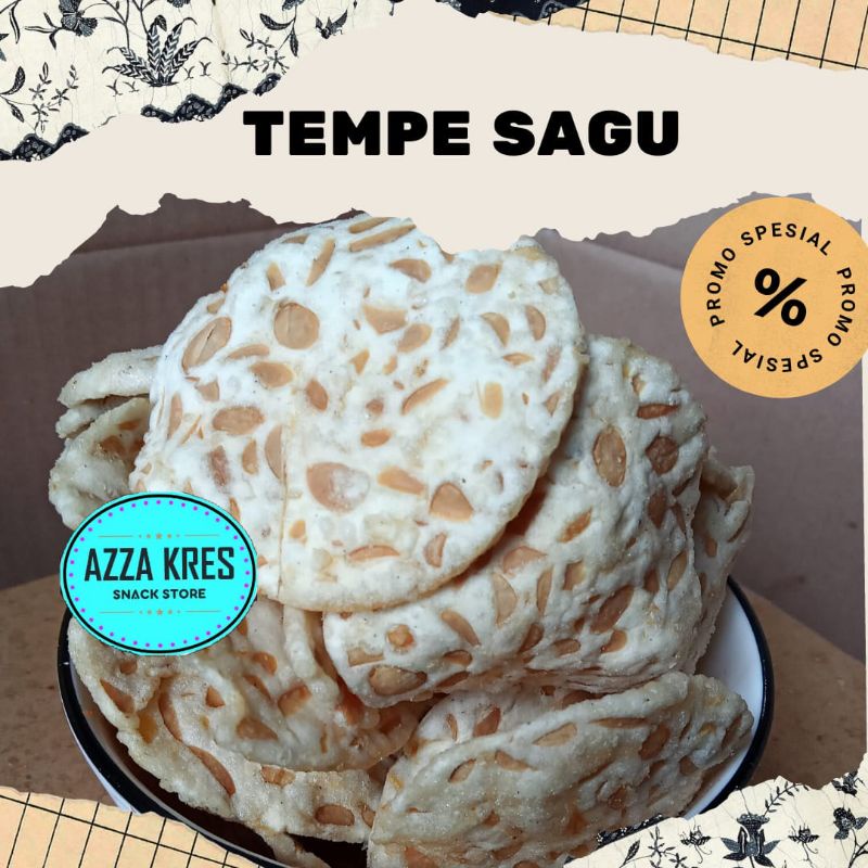 

Keripik Tempe Sagu Snack Kekinian -Azzakres