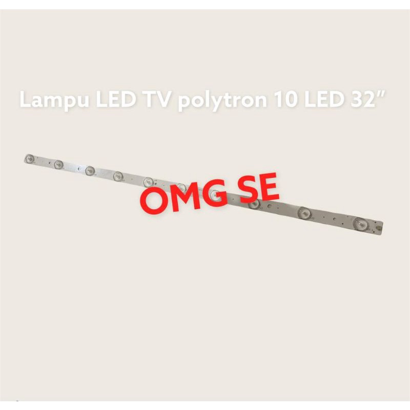 lampu LED TV polytron 10 kancing 32"