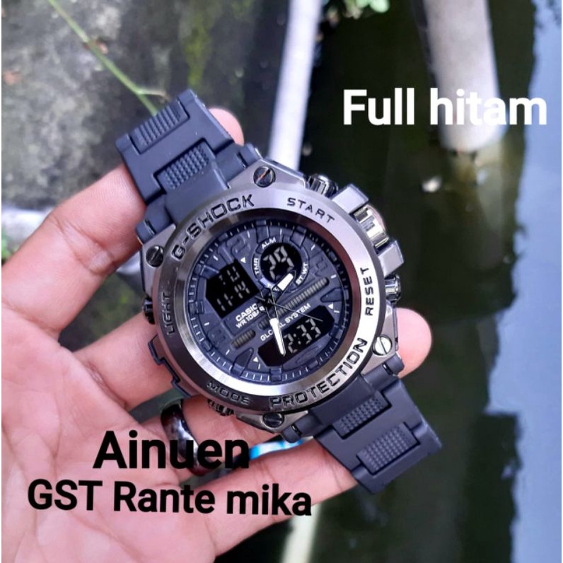 Jam tangan G Shock GST8600  Rante mika dan tali karet pilihan warna