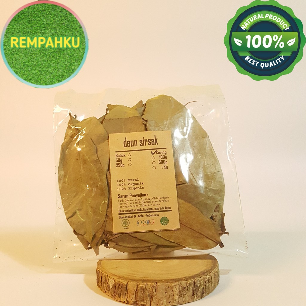 

DAUN SIRSAK KERING 100 GRAM - Annona Muricata - MURNI - JSR - RE