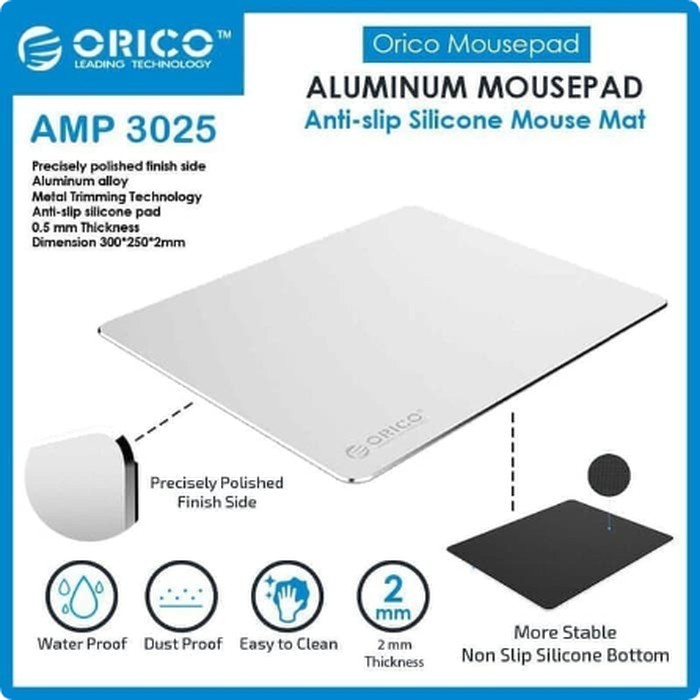 Orico AMP3025 Aluminum Alloy MousePad Mouse Pad original orico 3025 new