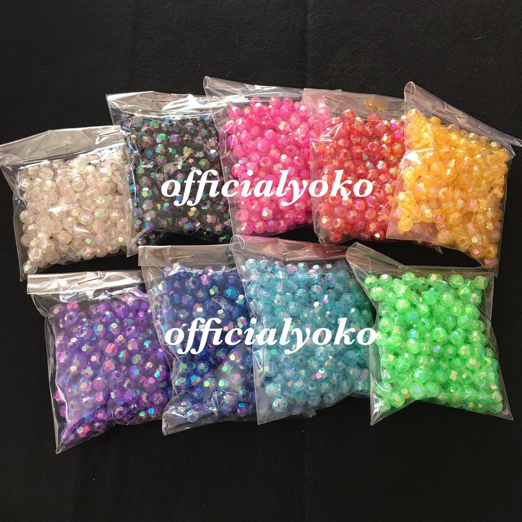 8mm MUTE MONTE MANIK BEAD SEGI PELANGI 8mm (30gram)