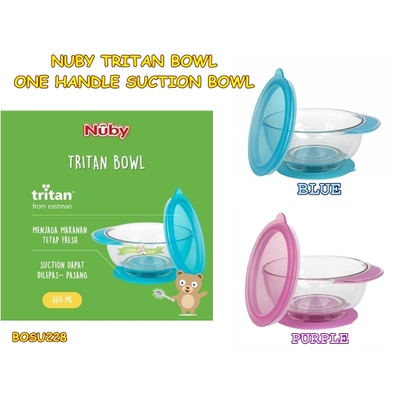 BOSU228 MANGKOK MAKAN NUBY TRITAN ONE HANDLE SUCTION BOWL