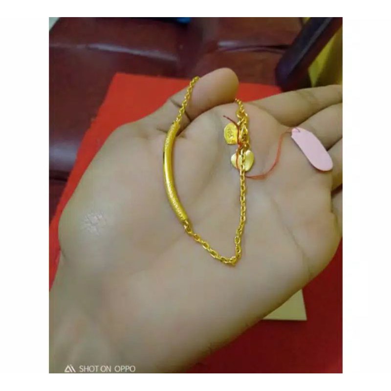 gelang lapis emas 24k Nori bambu