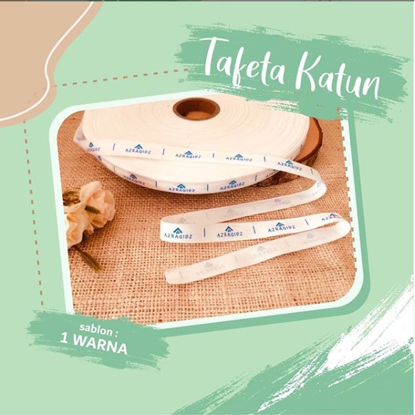 

Label Tafeta Katun Ukuran 1,3 cm