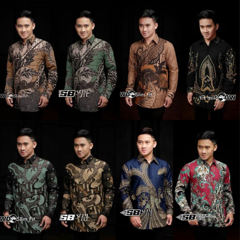 KEMEJA BATIK LENGAN PANJANG size S M L XL XXL XXXL KEMEJA PRIA LENGAN PANJANG KANTORAN, NIKAHAN DLL.