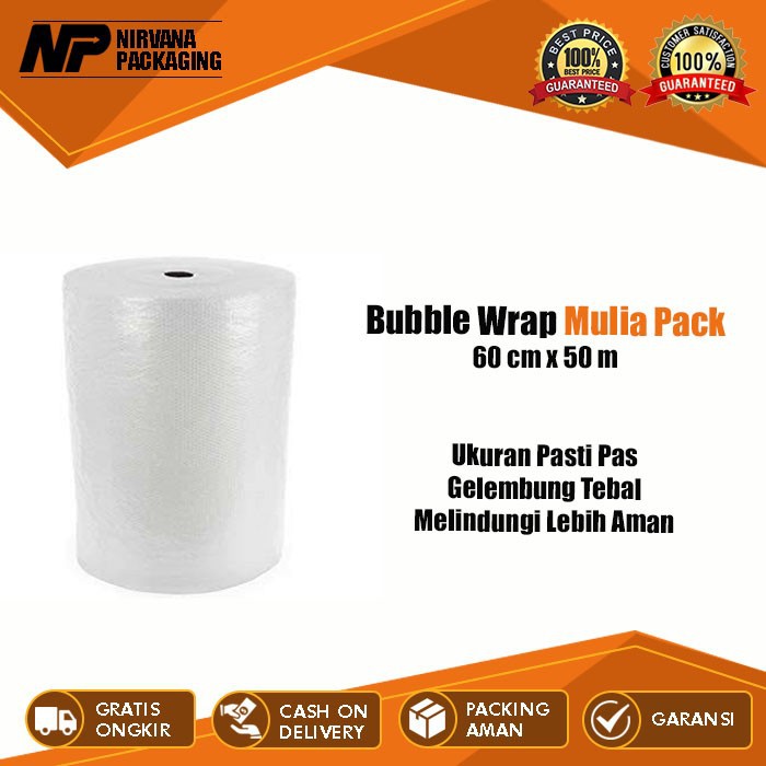 

GOJEK/GRAB TERMURAH! BUBBLE WRAP ROLL - BUBLE WRAP 60CM X 50M PUTIH