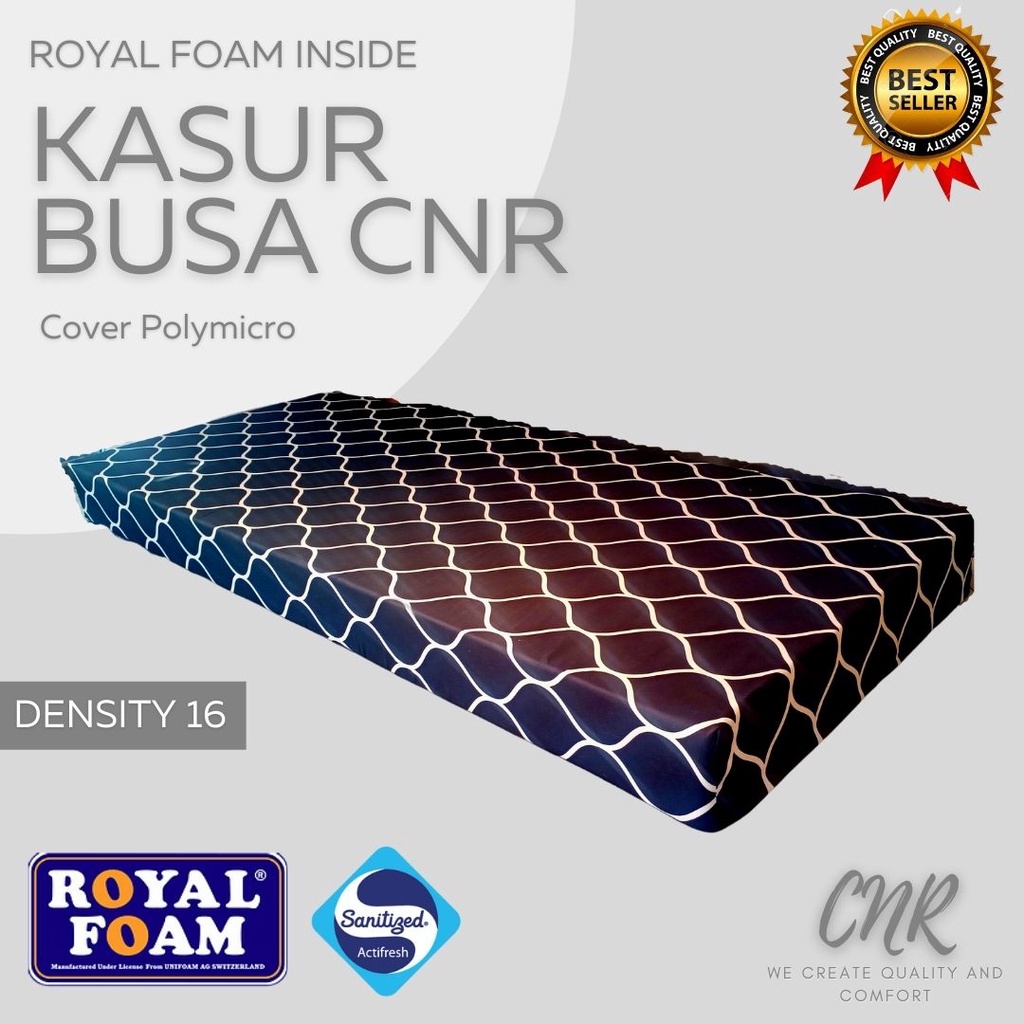 Kasur busa tidur ukuran 100x200x20cm, busa Royal Foam density 16 yellow garansi 10th, matras tidur b