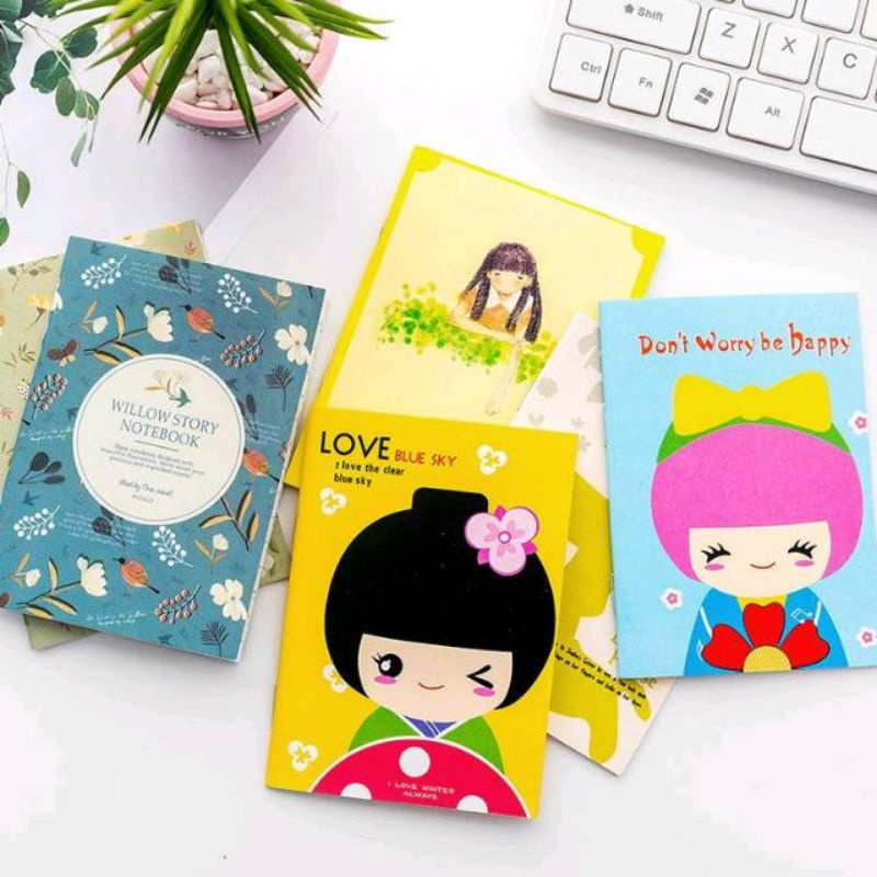 

DD-03 Buku Tulis Kartun Lucu , note book mini segi buku tulis memo kecil lucu
