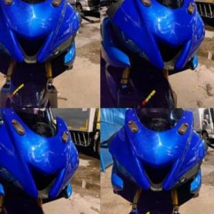 Cover Kedok Topeng Headlamp Sipit R6 Carbon Kevlar Yamaha R15 V3 ||ZMJHU Model Baru