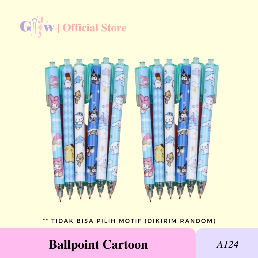 A124 BALLPOINT CARTOON disney pulpen tinta biru hitam lucu imut atk alat tulis kantor buku pensil penghapus tipe tip x spidol highlighter surat remaja kertas menggambar sekolah perlengkapan cute murah penggaris aksesories aksesoris stationery plastik