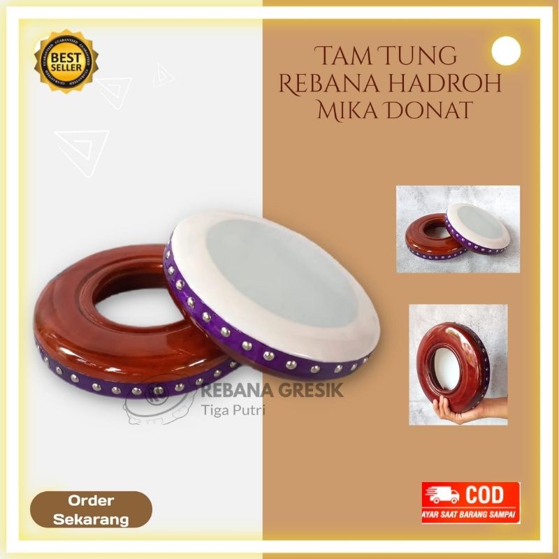 Tam tung mika rebana hadroh ukuran 22 cm banjari