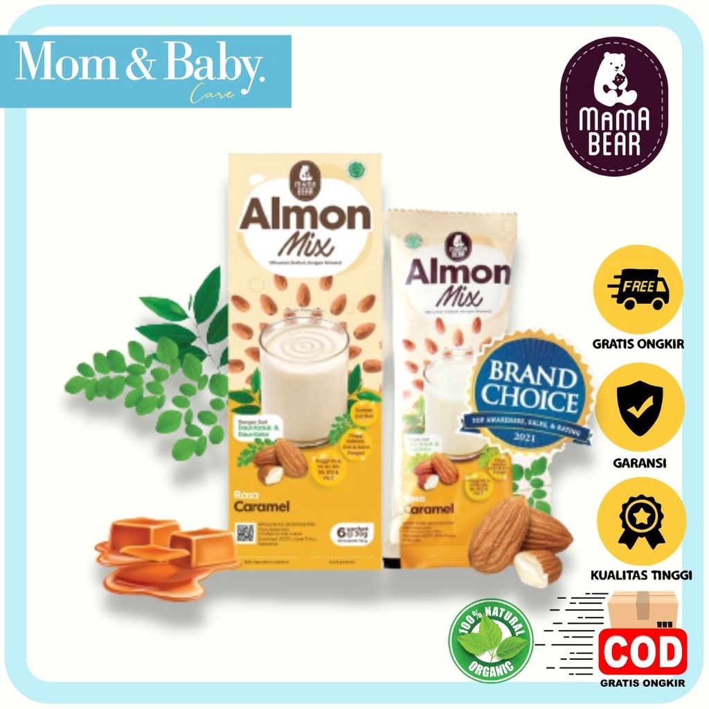 MamaBear Almon Mix Rasa Caramel | Pelancar ASI | ASI Booster n