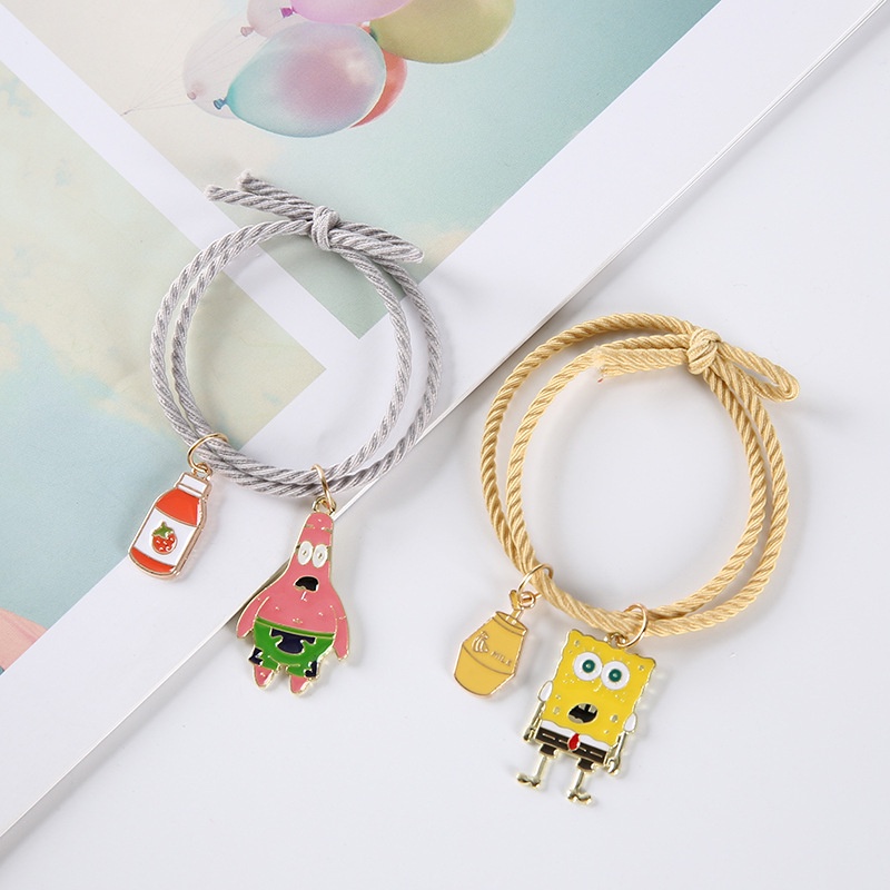 Gelang Pasangan Astronot Kartun Gelang Tali Bintang Besar Rainbow Pie Perhiasan Fashion Pelangi Yang Cantik