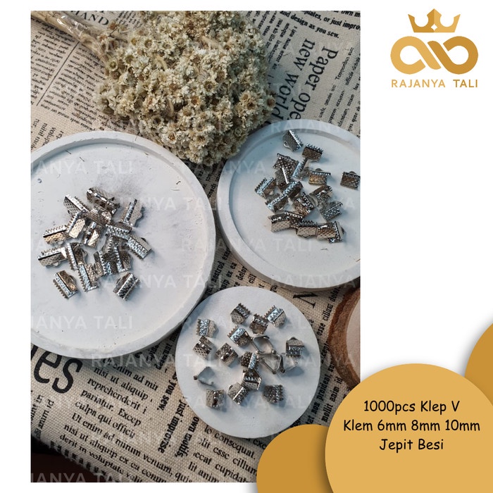 1000pcs Klep V / Klem 6mm 8mm 10mm Jepit Besi - 6mm RJT