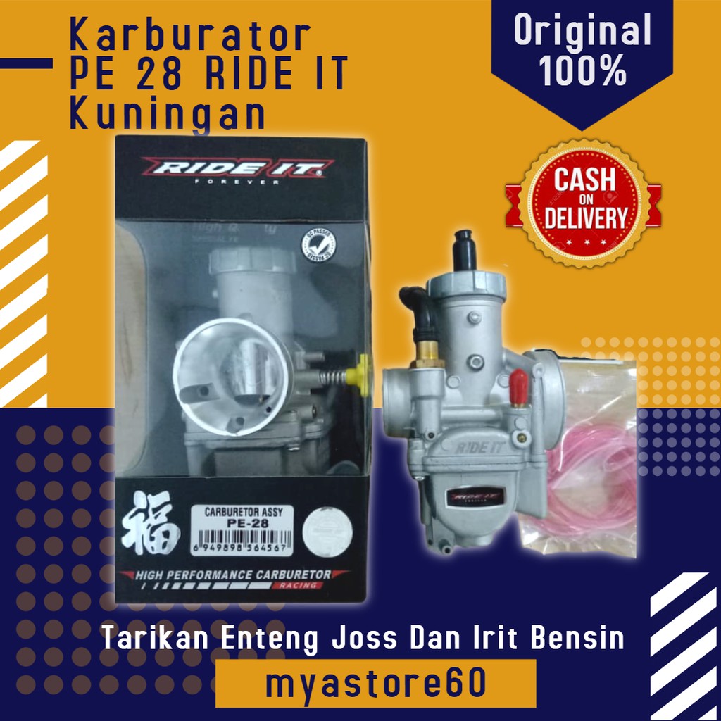 Karburator Karbu Carburator PE 28 RIDE IT Reamer Karbu PE28 RIDE IT CH29 Kuningan 28 Universal