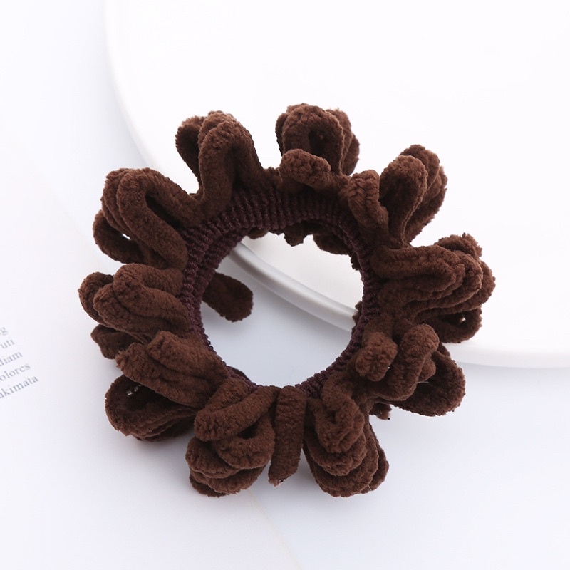 K228 - karet ikat rambut cepol scrunchie kriwil gurita kecil